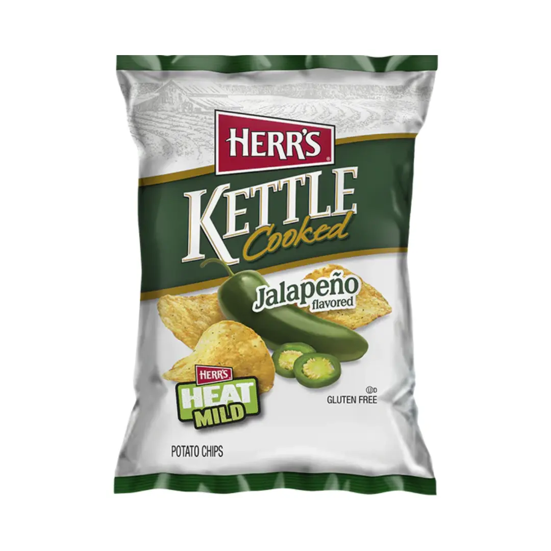 Herr's Kettle Cooked Potato Chips Jalapeno 142 gm - view 1