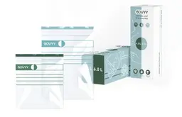 Govyy Food Storage Bags 30 Large Bags Two Sizes 4.5/6.0 L With Free Marker