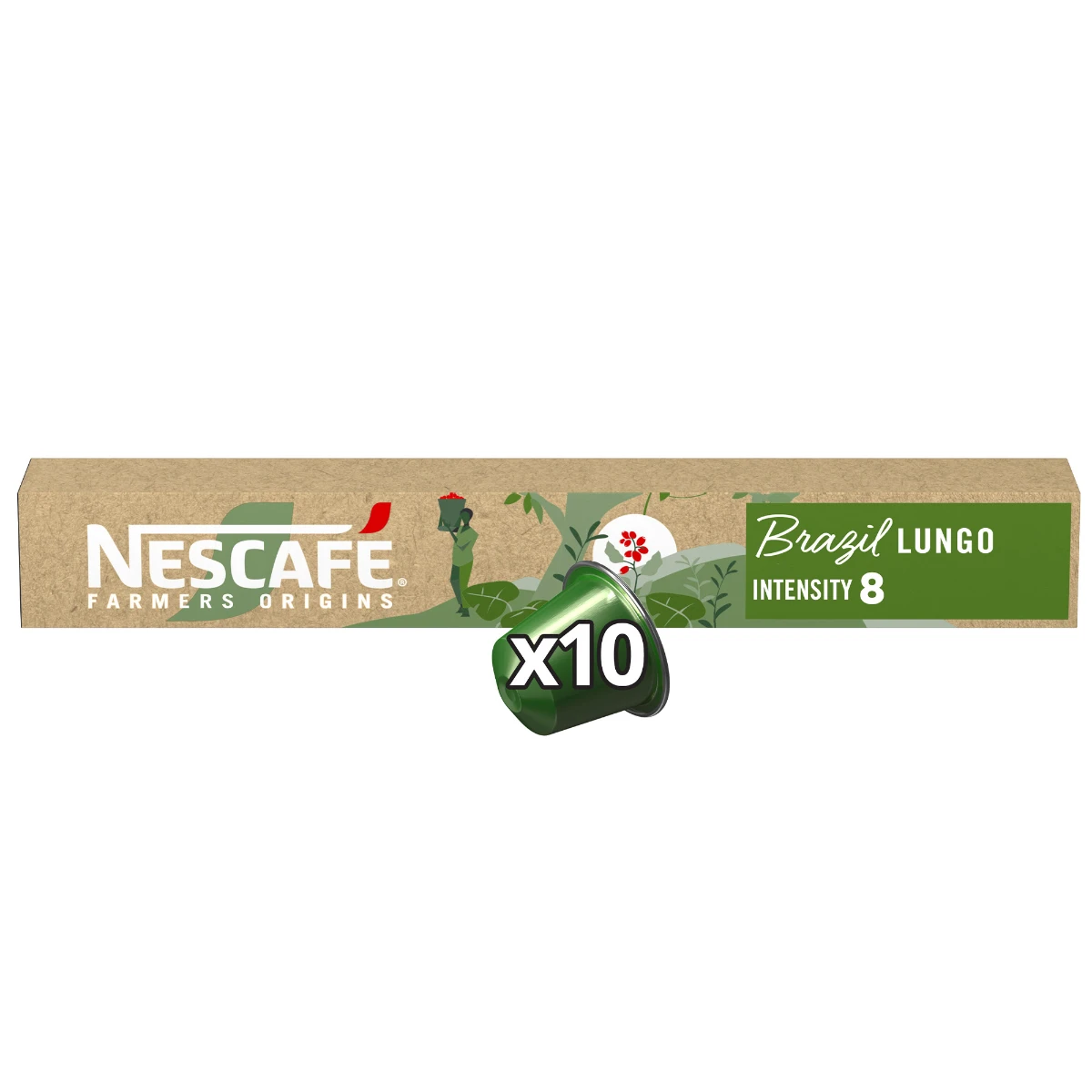 Nescafe Farmers Origins Brazil Lungo 10 Capsules 44 gm