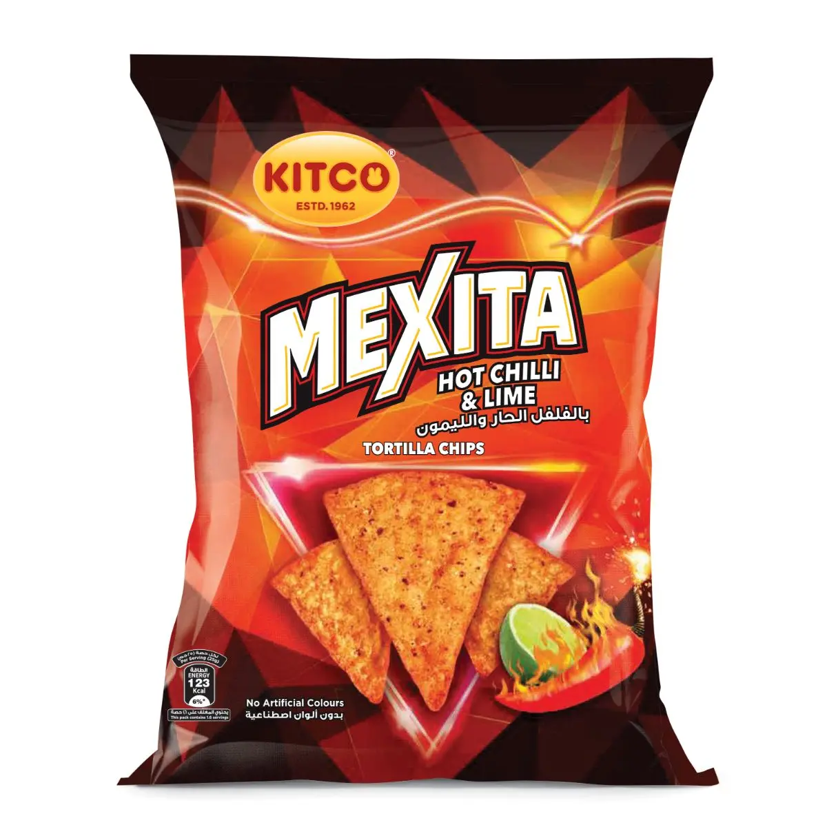 Kitco Mexita Tortilla Chips Hot Chili & Lime 48 gm - view 1