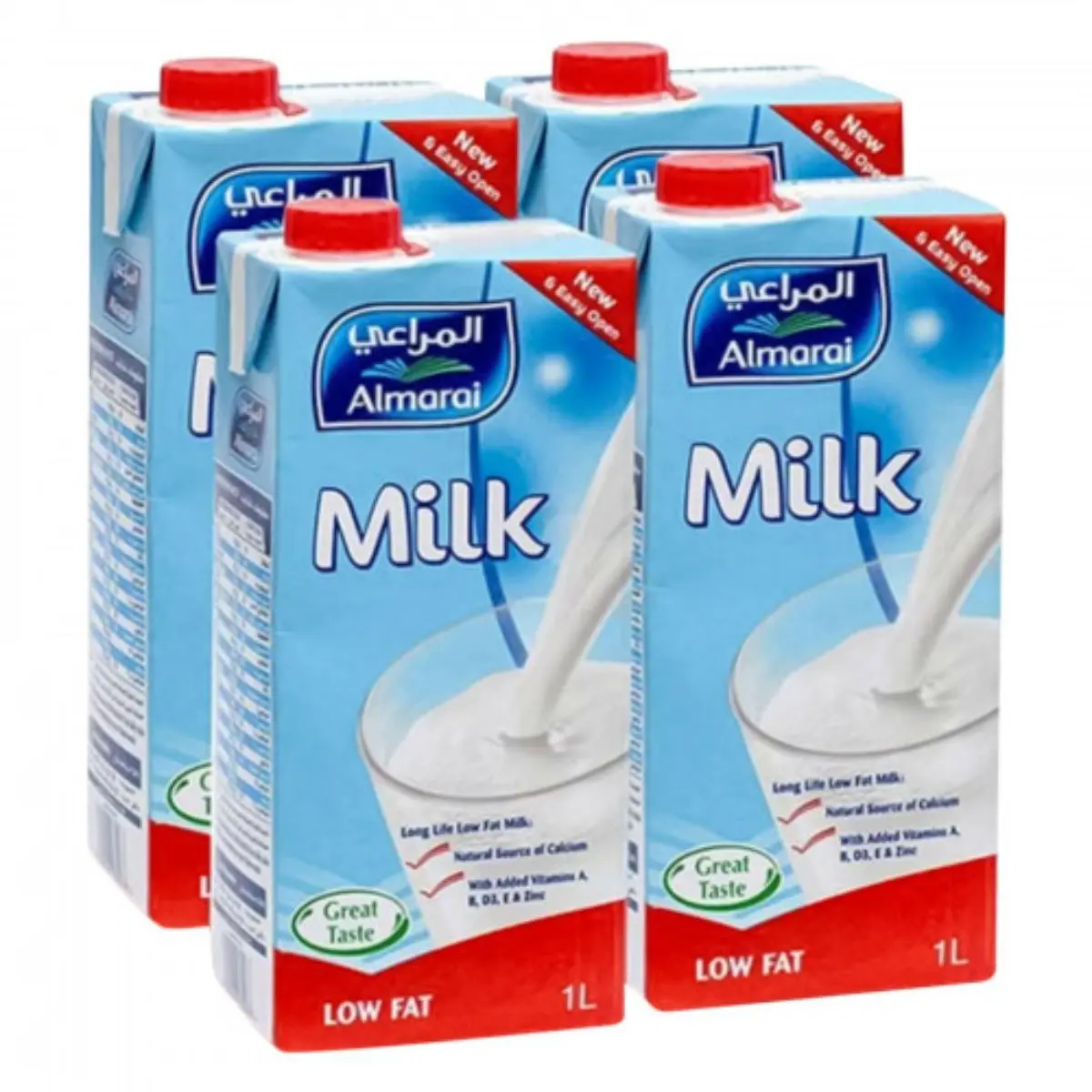 Almarai Long Life Low Fat Milk 4 pcs 1L - view 1