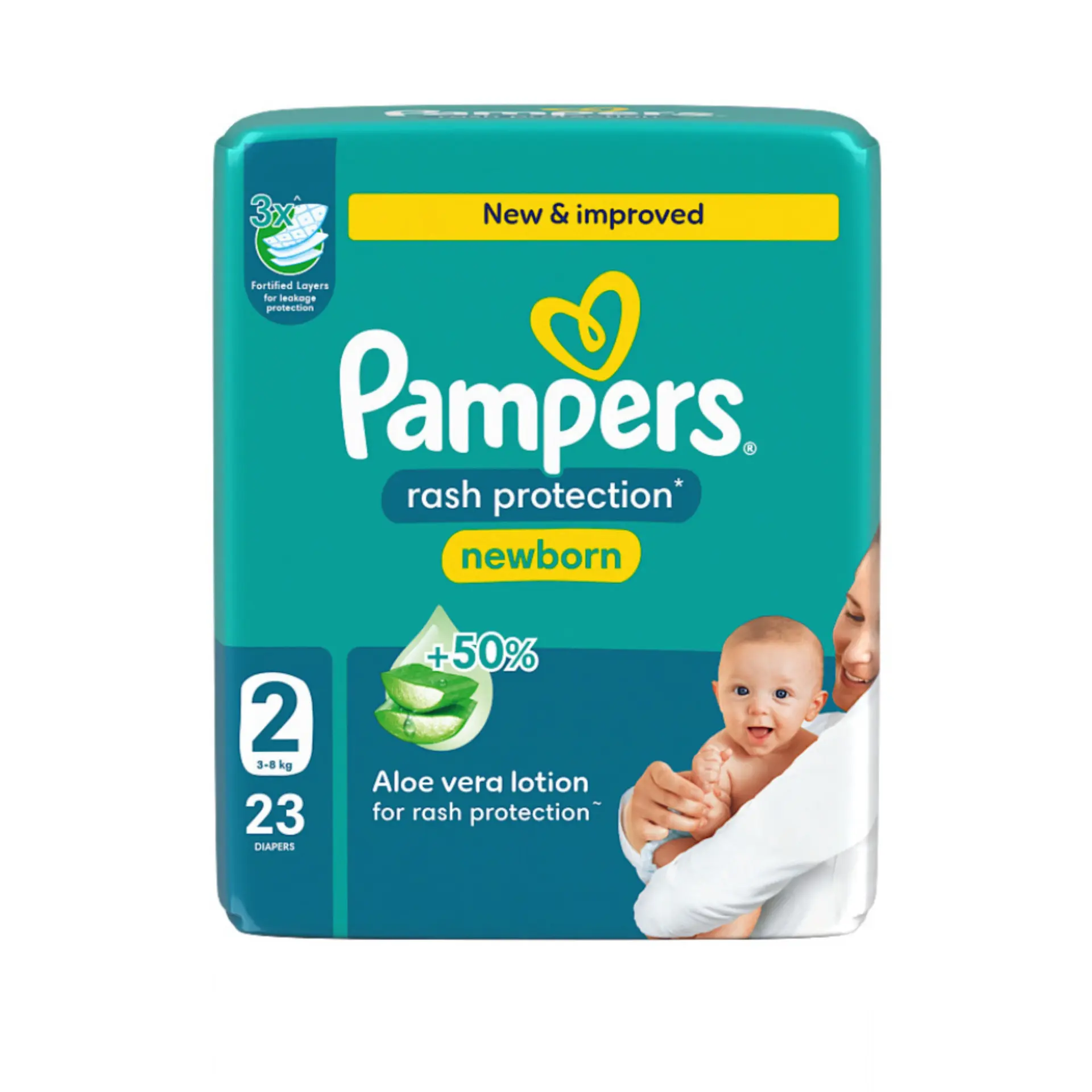 Pampers Diapers Rash Protection Taped Size 2 Aloe Vera Lotion  23 Diapers  - view 2