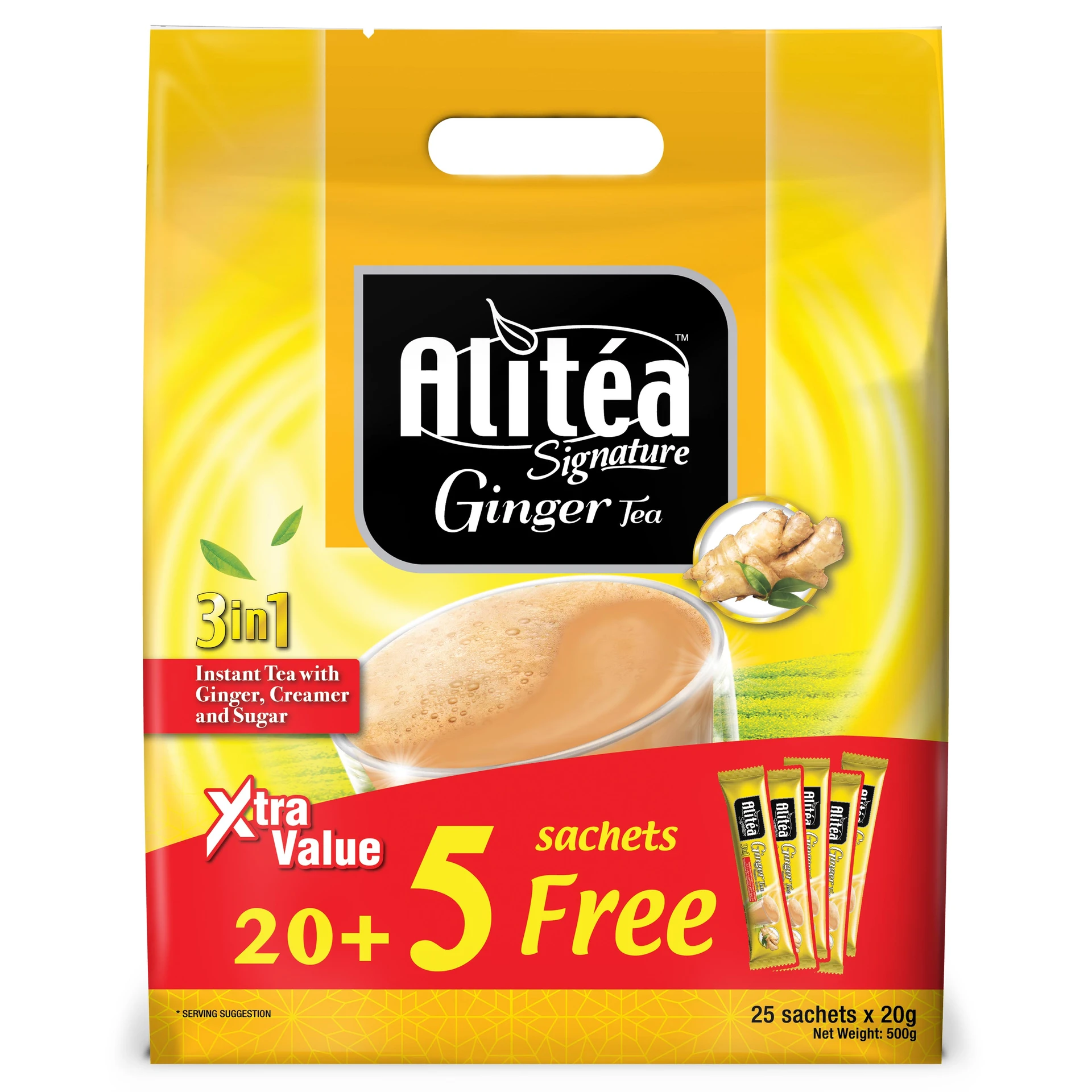 AliTea Signature Ginger Tea 20+5 Sachets Xtra Value 20 gm