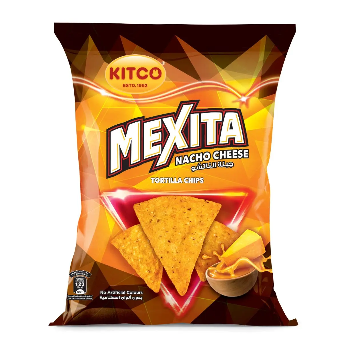 Kitco Mexita Tortilla Chips Nacho Cheese 48G - view 1