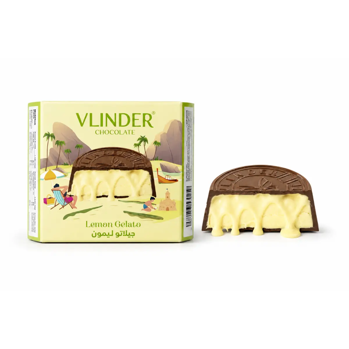 Vlinder Chocolate Coin with Lemon Gelato Filling 55 gm - view 2
