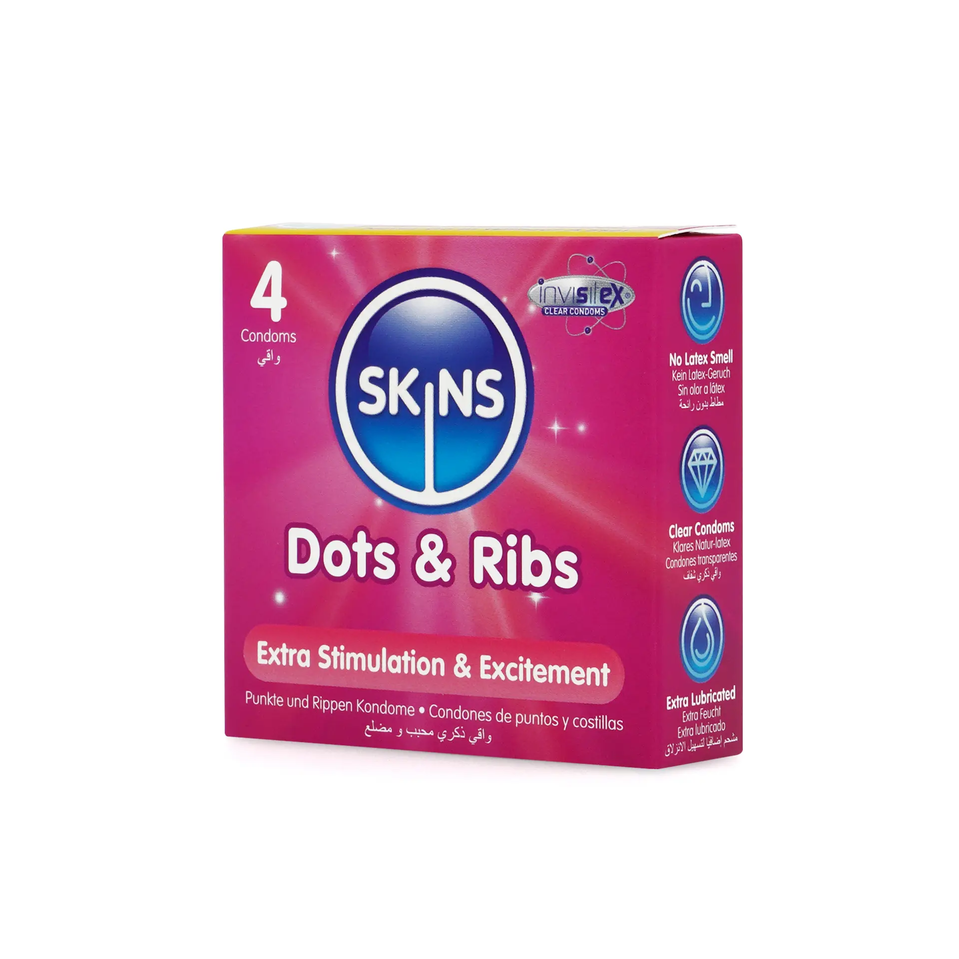 Skins Condom Dots & Ribs 4 Pack - view 3