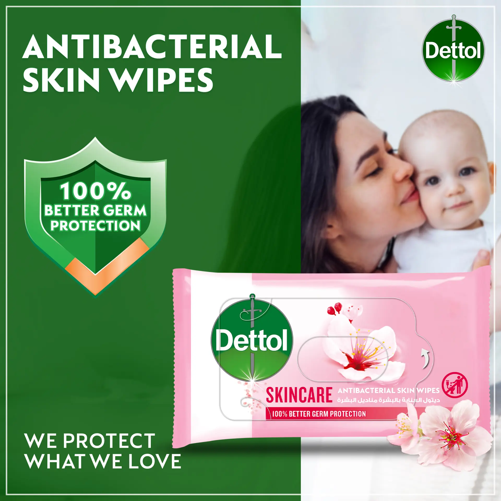 Dettol Skincare Antibacterial Skin Wipes 40 Wipes - view 6