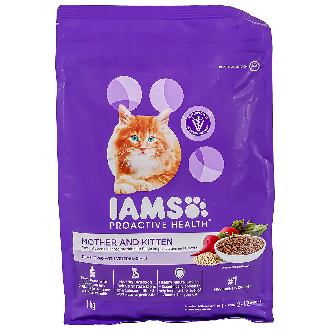Iams Proactive Health Dry Cat Food for  Mother and Kitten 1 kg