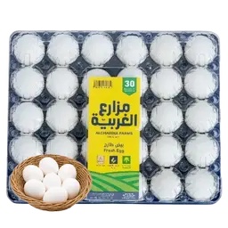 مزارع الغربية بيض كبير و وسط 30 حبة