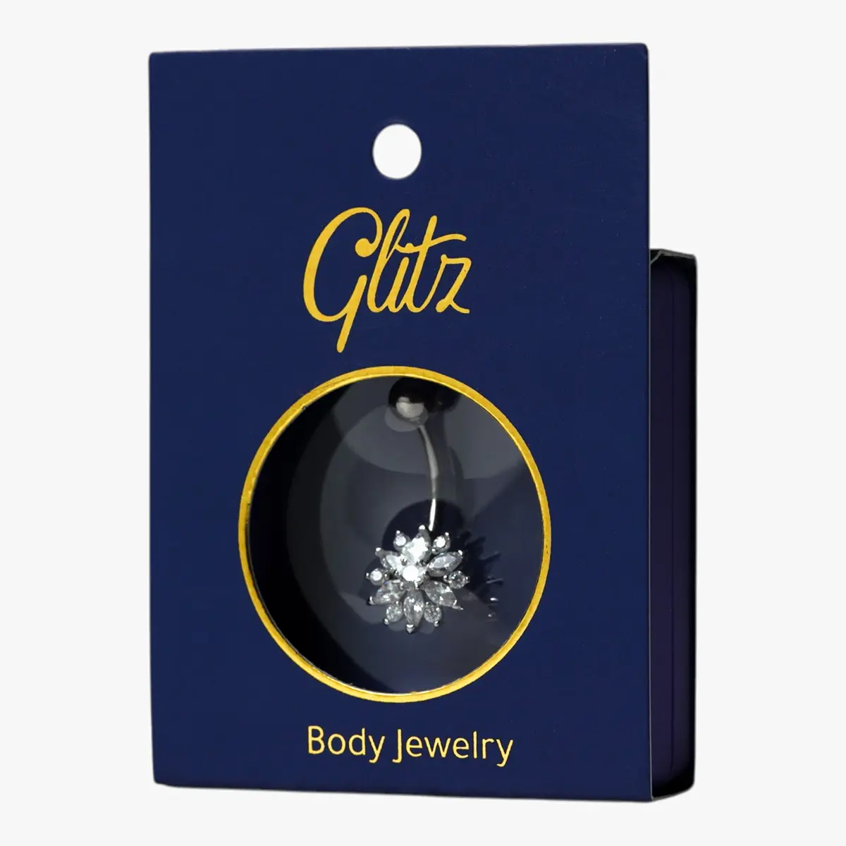 Glitz Body Ring Silver with Crystal star  - view 1