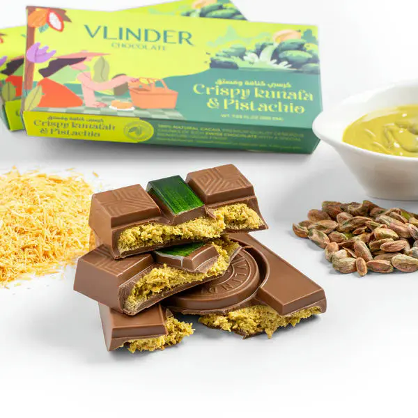 Vlinder Crispy Kunafa & Pistachio Chocolate Bar Dubai Trend 240 gm - view 5
