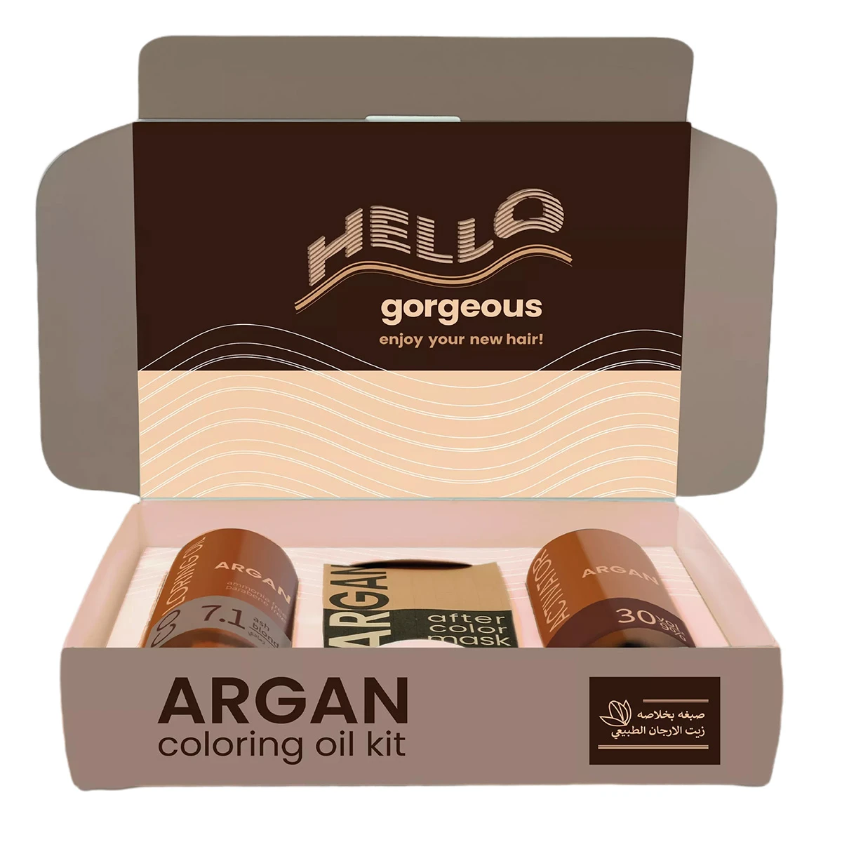 Argan Hair Coloring Oil Kit 7.1 Blond
