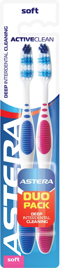  Astera Toothbrush Active Clean soft Bristles 2 pcs