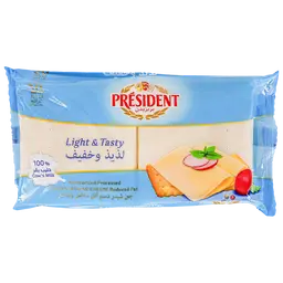 President Light Slices Cheddar Cheese 20 slice 400 gm 