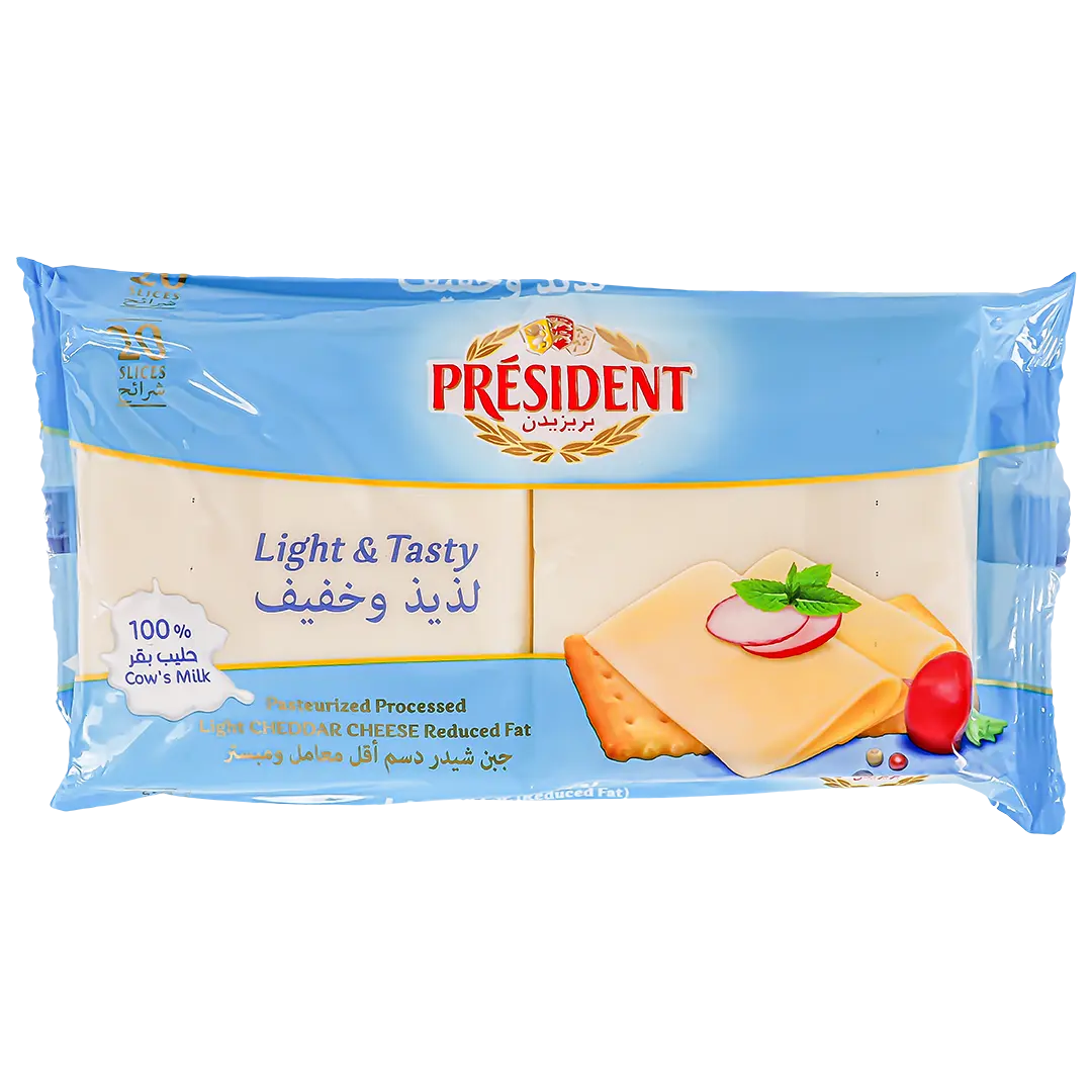 President Light Slices Cheddar Cheese 20 slice 400 gm  - view 1