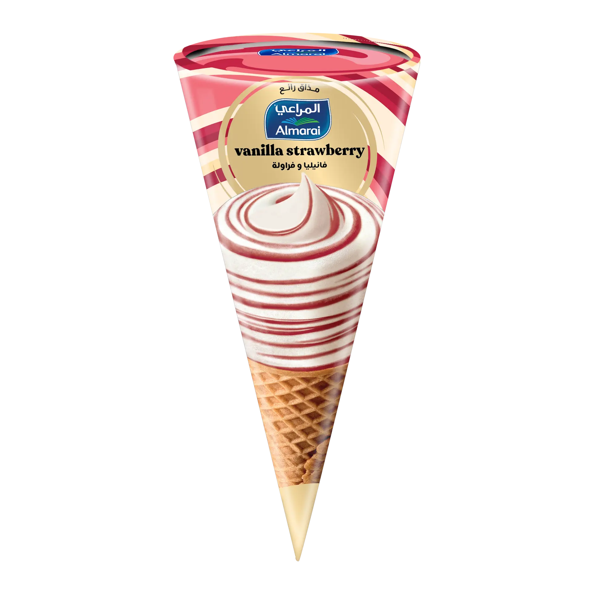 Almarai Ice Cream Cone Vanilla Strawberry 120 ml - view 3