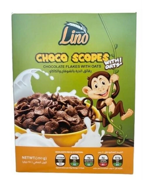 Lino Cereal Choco Scoops With Oats 250 Gm