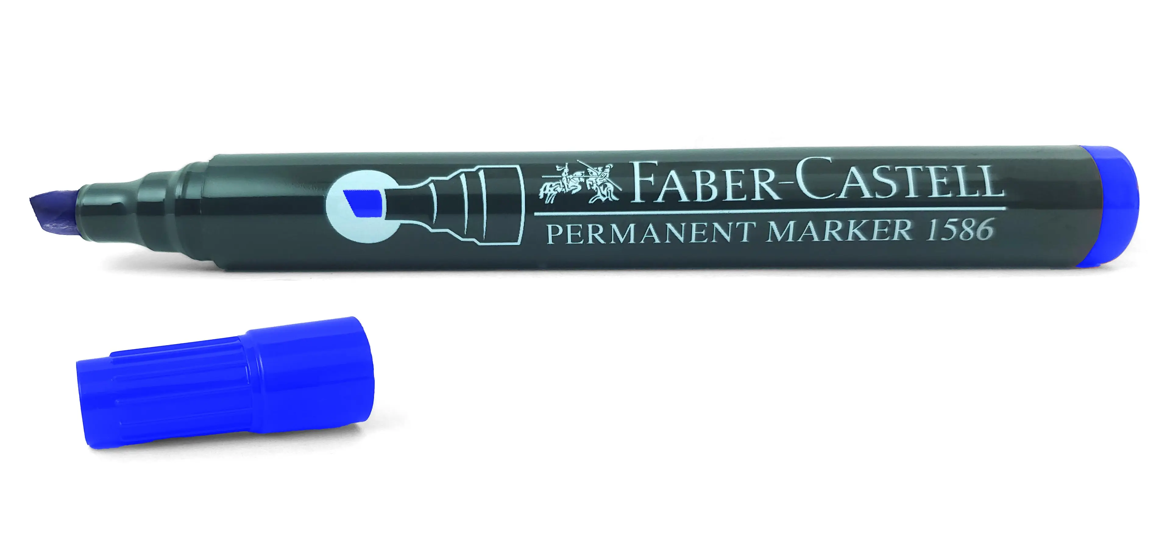 Faber Castell Permanent Markers Chisel Tip Blue set of 12 - view 4