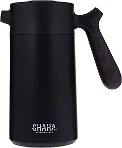 Shaha Thermos Double Steel with Black Wooden Handle 1 L - view 1