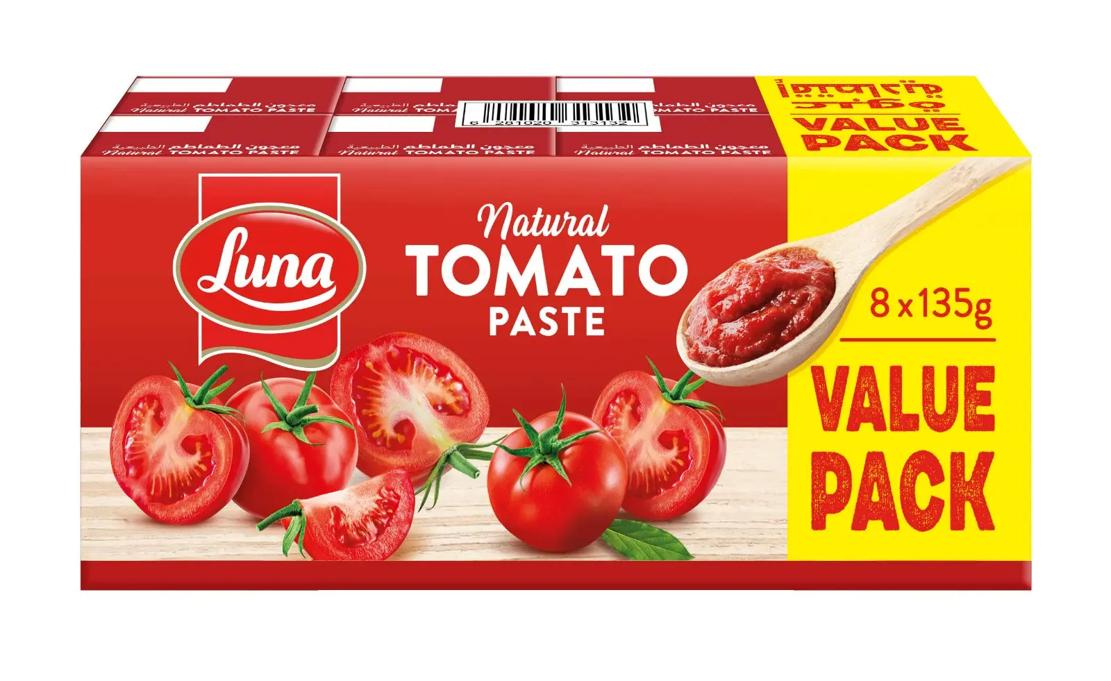 Luna Tomato Paste Pack 8 Pcs 135 gm - view 2