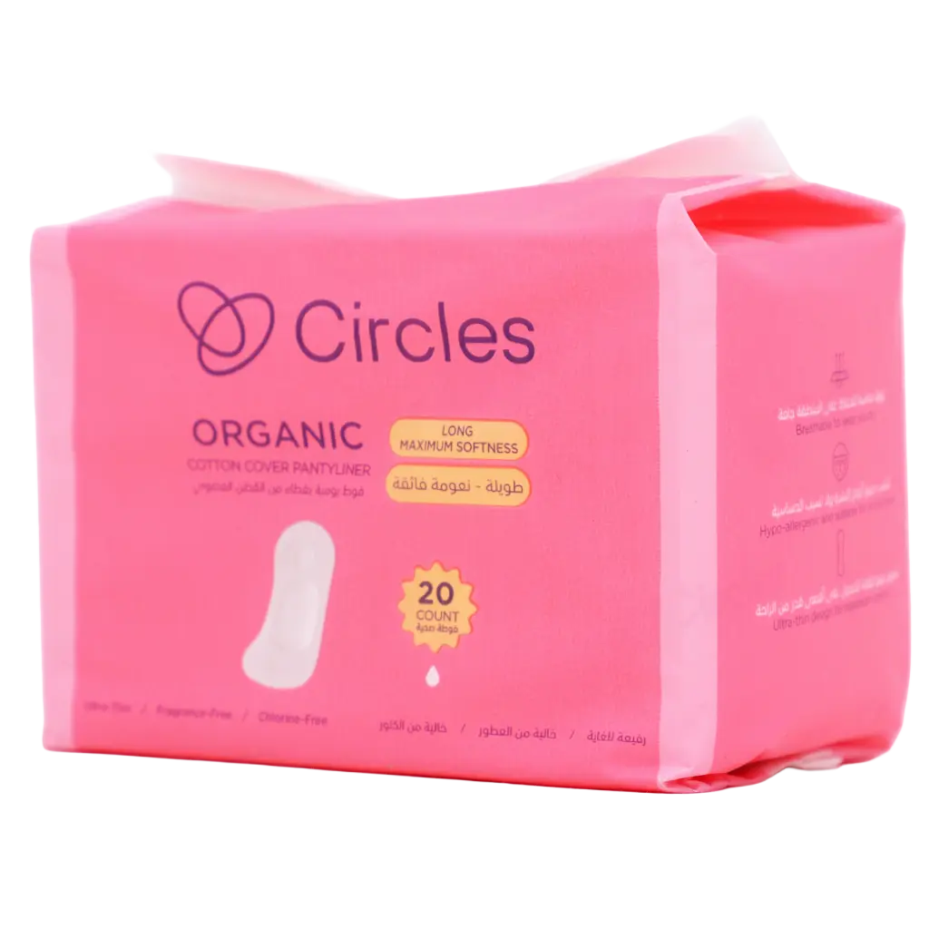 Circles Organic Cotton Cover Pads Long Maximum Softness 20 Count - view 1