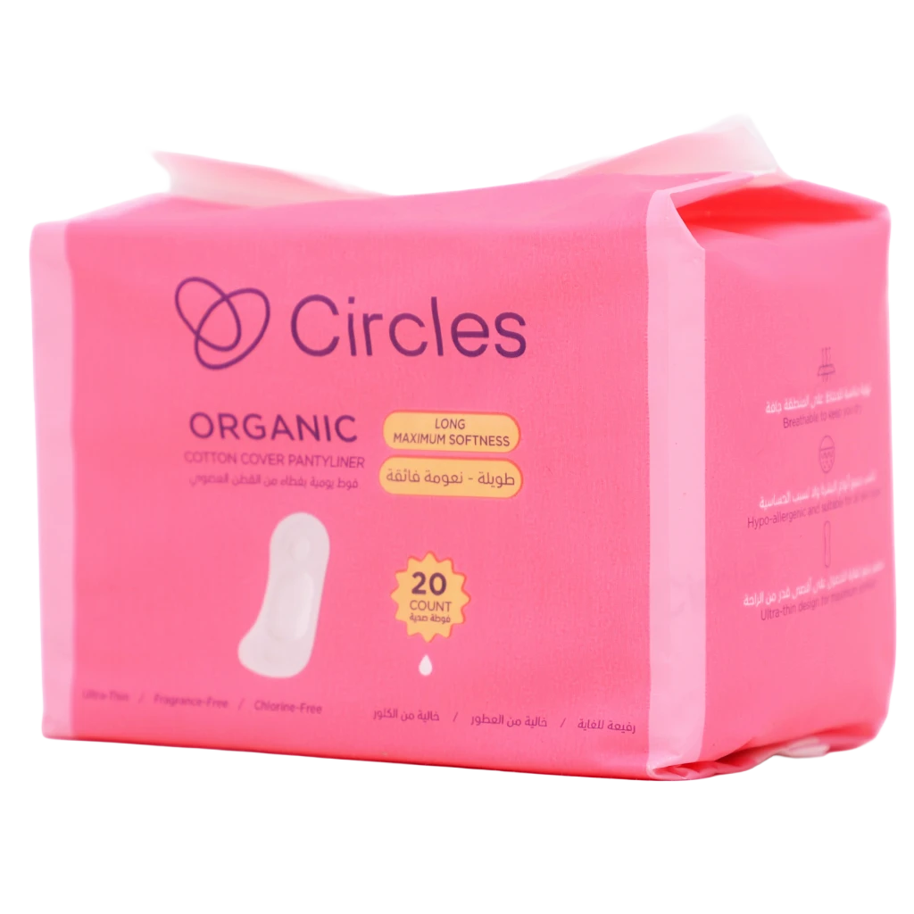 Circles Organic Cotton Cover Pads Long Maximum Softness 20 Count