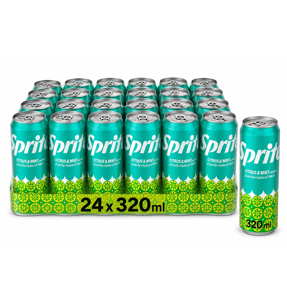 Sprite Carbonated Soft Drink  Citrus Mint 24 pcs 320 ml