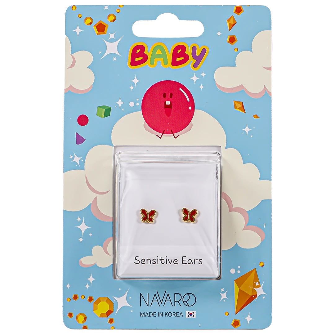 Navaro Medical Earrings Designed For Babies Gold G107