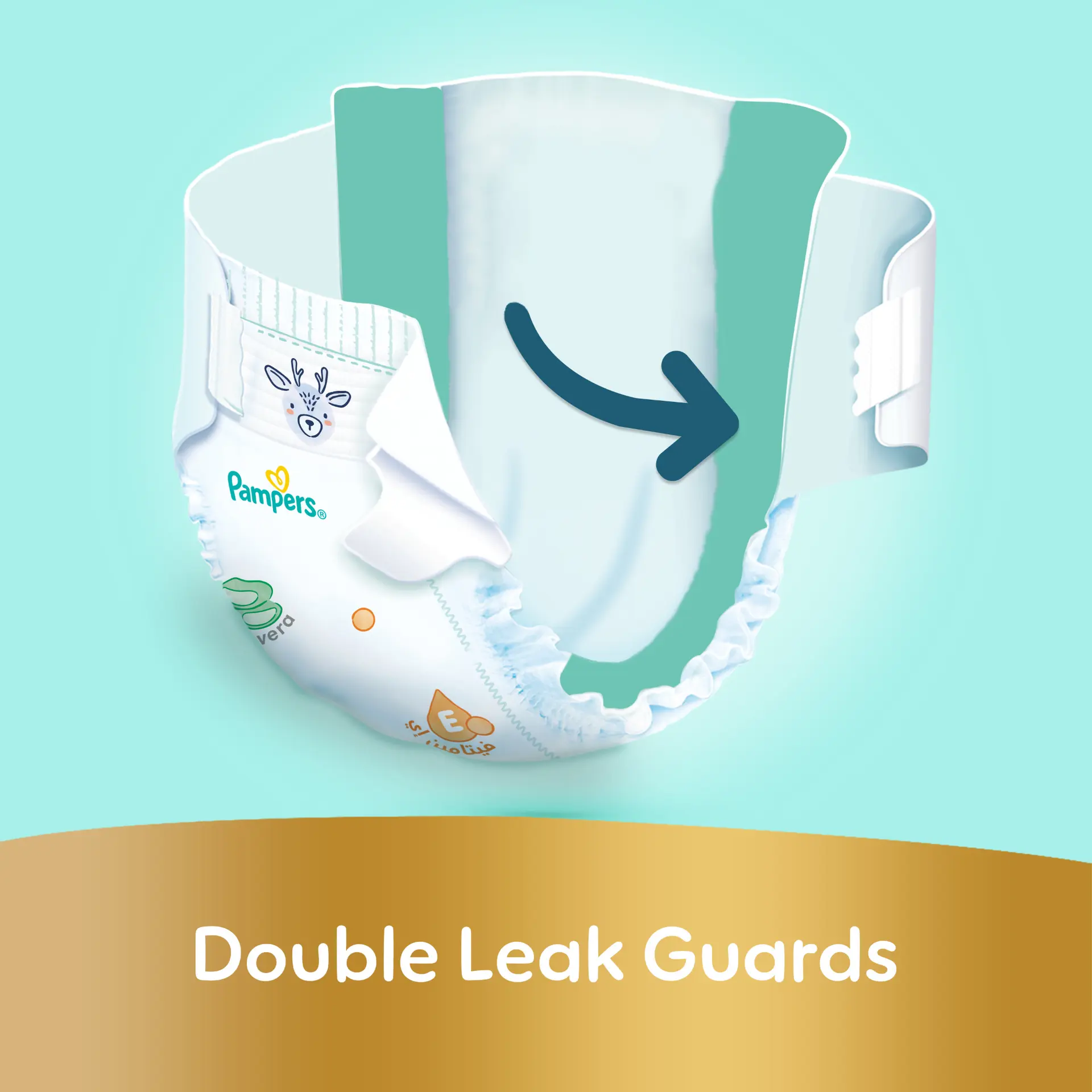 Pampers Diapers Ultimate Comfort Taped Size 5 Aloe Vera Lotion & Vitamin E 46 Diapers  - view 6