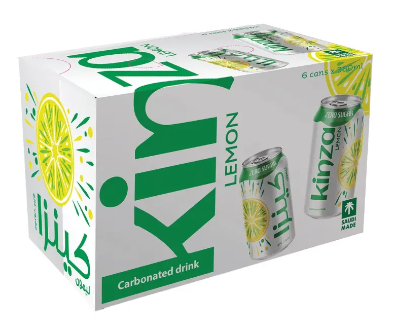 Kinza Lemon Zero Sugar Carbonated Drink 360MlX6 - view 1
