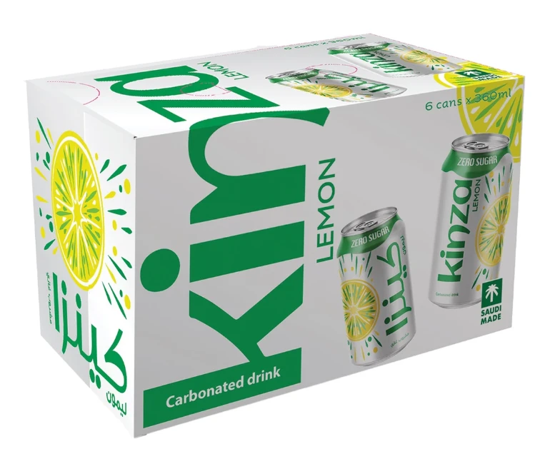 Kinza Lemon Zero Sugar Carbonated Drink 360MlX6