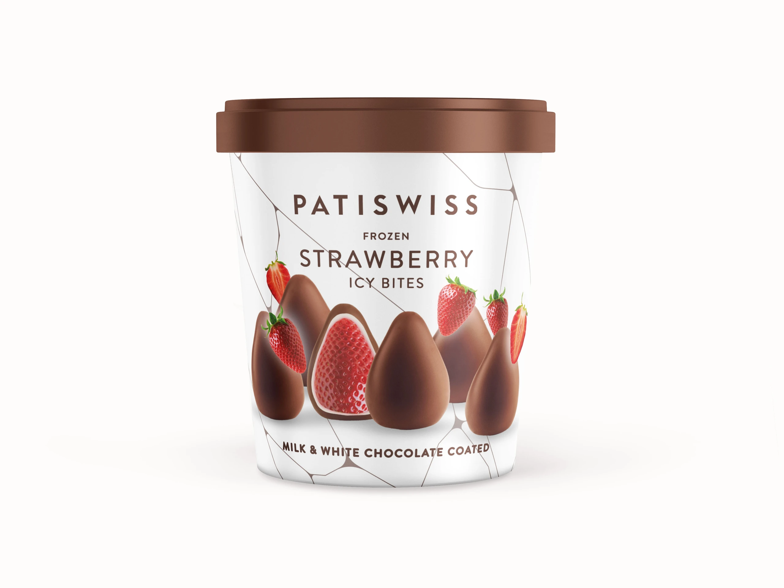  Patiswiss Ice Cream Milk and White Chocolate Strawberry Bites 130 ml