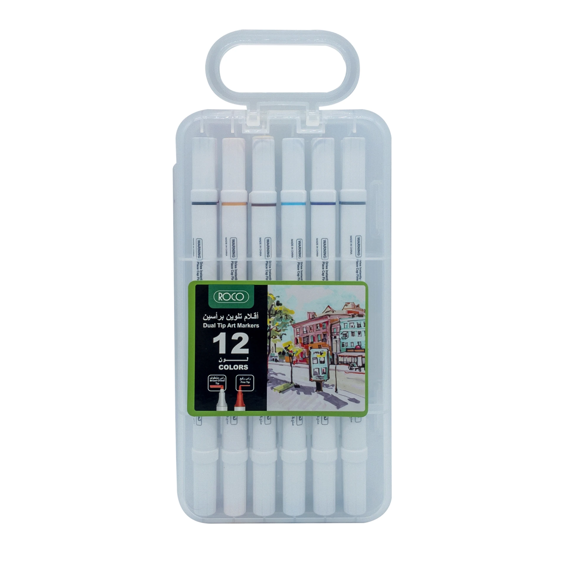 Roco Draw Marker Graphic Art Marker Twin Tip 12 Color