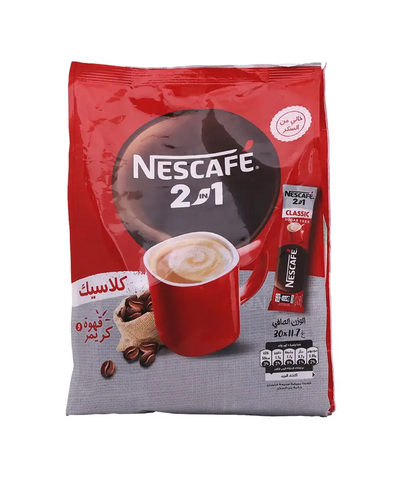 Nescafe Classic 2in1 Instant Coffee Sugar Free 30 pcs 11.7gm - view 1