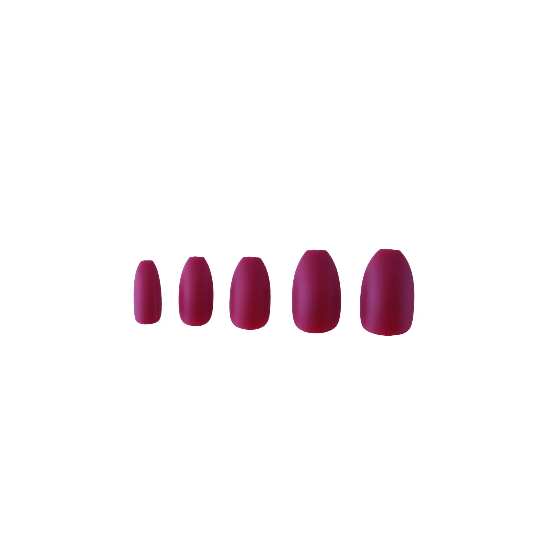 Jazly Press on Nails Deep Red Coffin - view 3