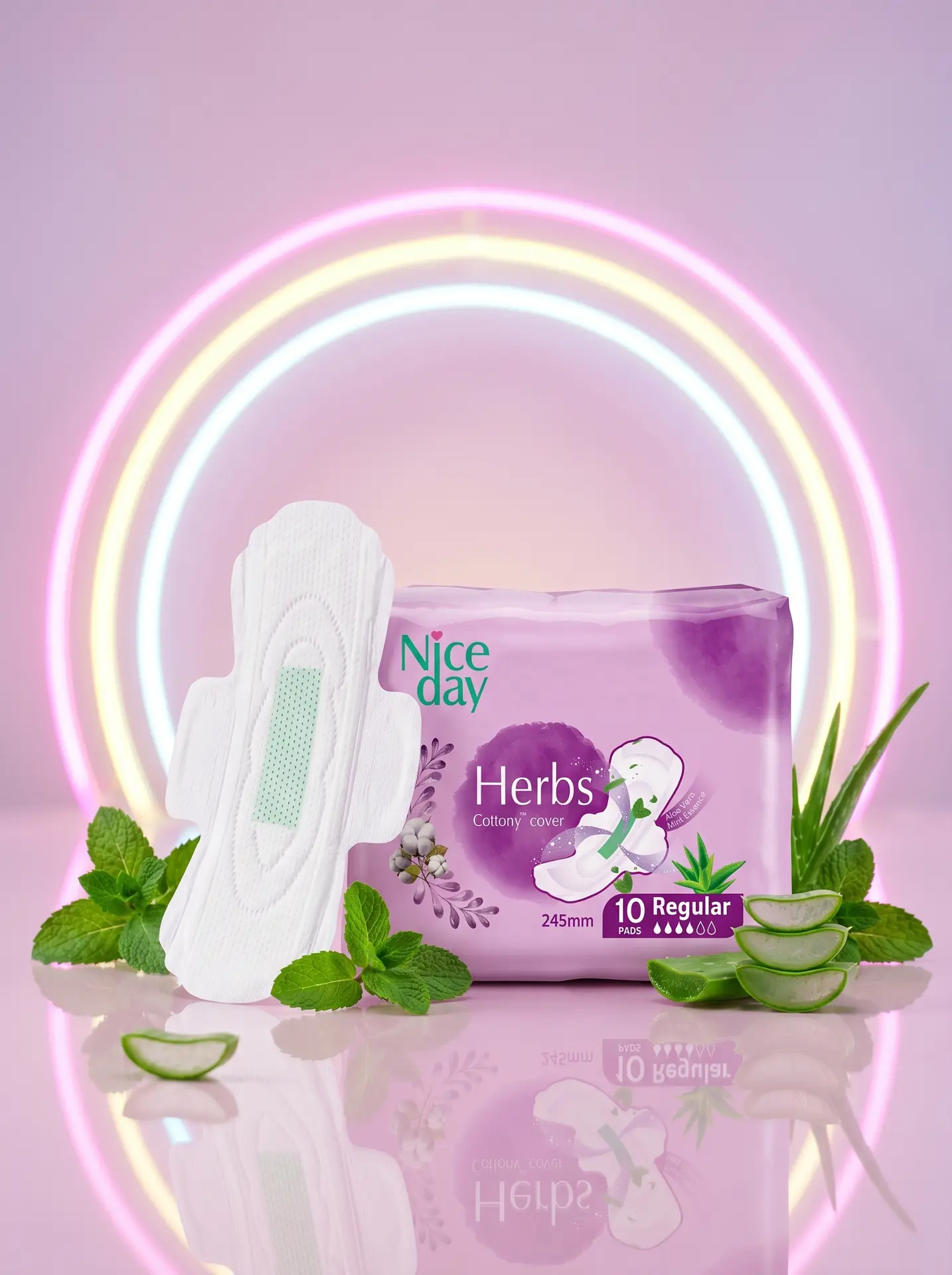 Nice Day Sanitary Pads Herbs daytime 245 mm 10 pcs - view 3