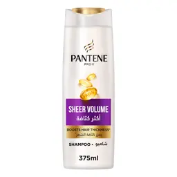 Pantene Pro-V Sheer Volume Shampoo Boosts Hair Thickness 375 ml