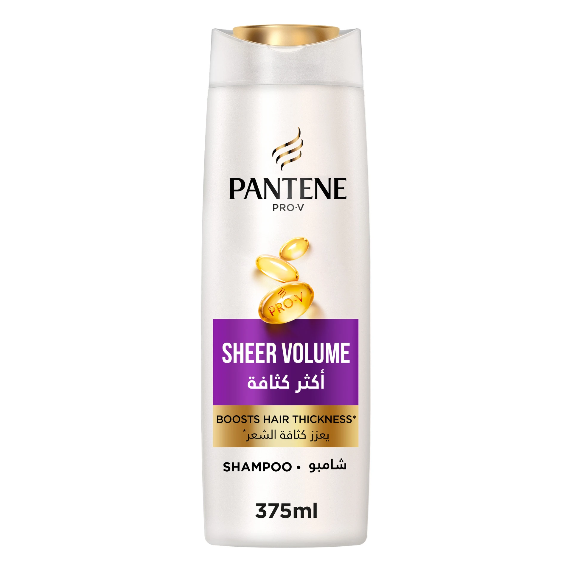 Pantene Pro-V Sheer Volume Shampoo Boosts Hair Thickness 375 ml