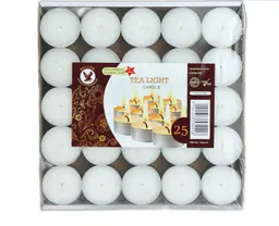 Falcon Tealight Candles White 25 Pieces