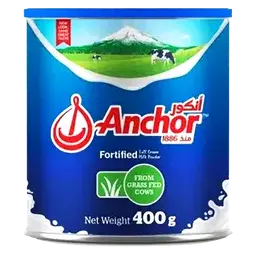 أنكور حليب بودرة كامل الدسم علبة 400 جم