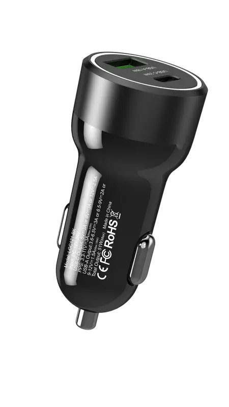Levore Car Charger 51W USB-C Pd And 1Xusb-A Qc3 Port Black - view 4