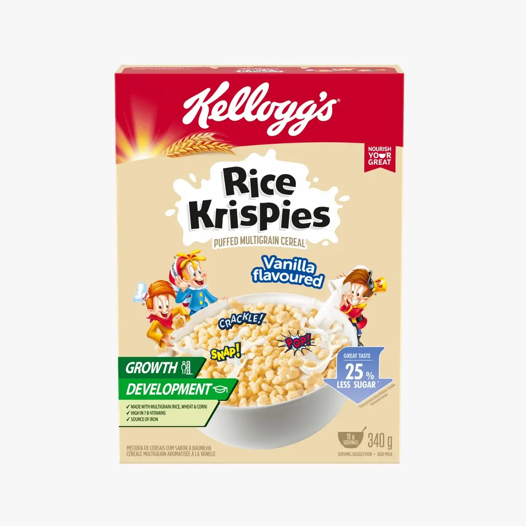 Kelloggs Rice Krispies Multigrain Cereal Vanilla Flavoured 340 Gm - view 1