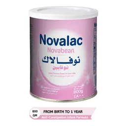 Novalac Novabean Anti-Constipation Infant Milk Formula 0-12 Months 800 Gm