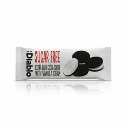 Diablo Extra Dark Sandwich Cookies With Vanilla Cream Sugar Free 44 gm