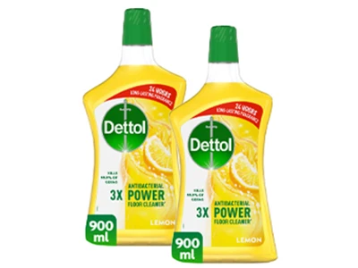 Dettol Lemon Power Antibacterial Floor Cleaner 2X900Ml Prm 