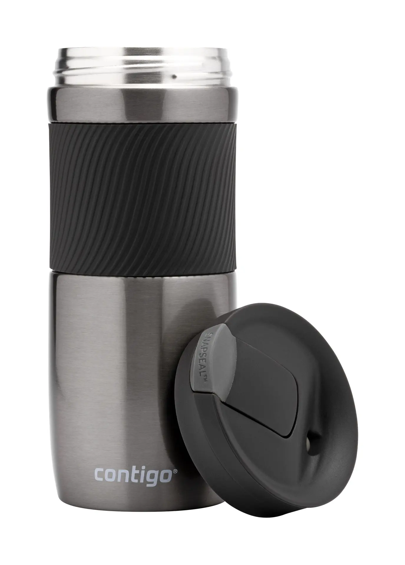 Contigo Jackson Plastic Water Bottle with Leakproof Lid 470 ml Silver - view 2