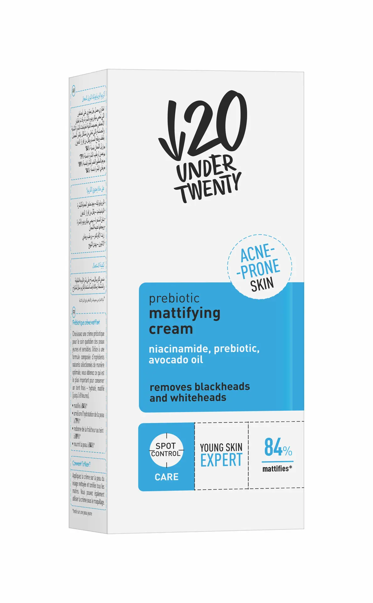 Under Twenty Daily Matte Effect Face Cream Anti-Acne with Prebiotics 50ml   - view 2
