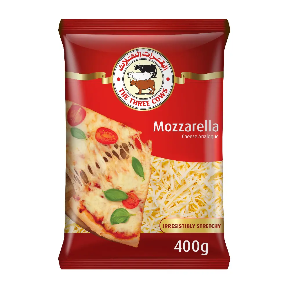 The Three Cows Shredded Mozzarella Analogue Cheese 400 gm - view 1