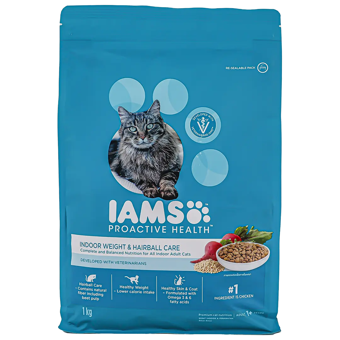 Iams Proactive Health Dry Food for Cats Weight and Hairball care  1 kg - view 2