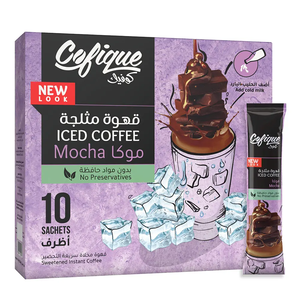 Cofique Iced Coffee Mocha Powder 10 × 24 gm - view 1